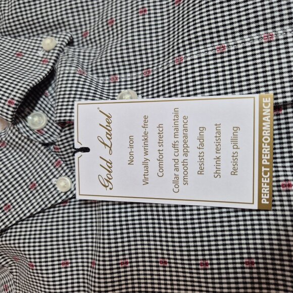 Roundtree & Yorke Gold Label Men's Shirt Size S Short Sleeve Black Plaid (55) - Picture 9 of 12